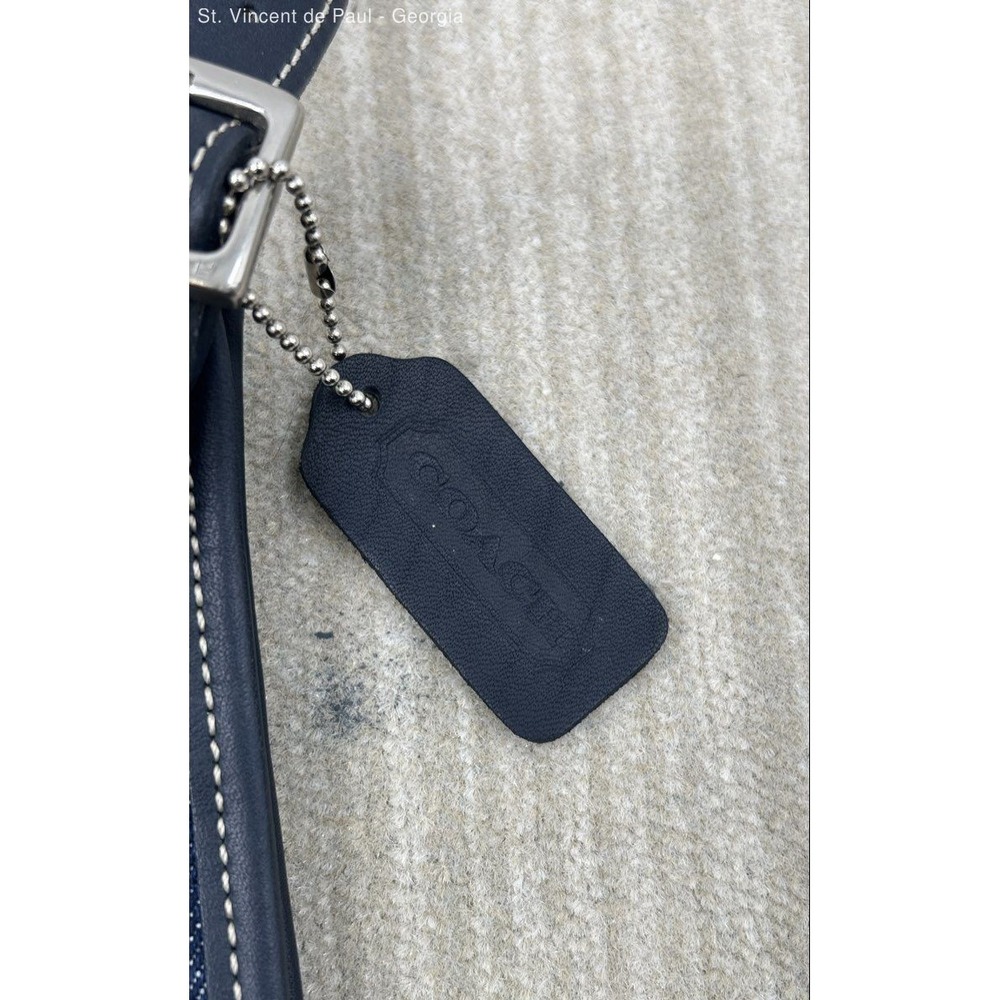 Vintage Coach Denim Hippie Flap Bag – Style 8114 – Blue Denim Made in Costa Rica - Picture 7 of 10